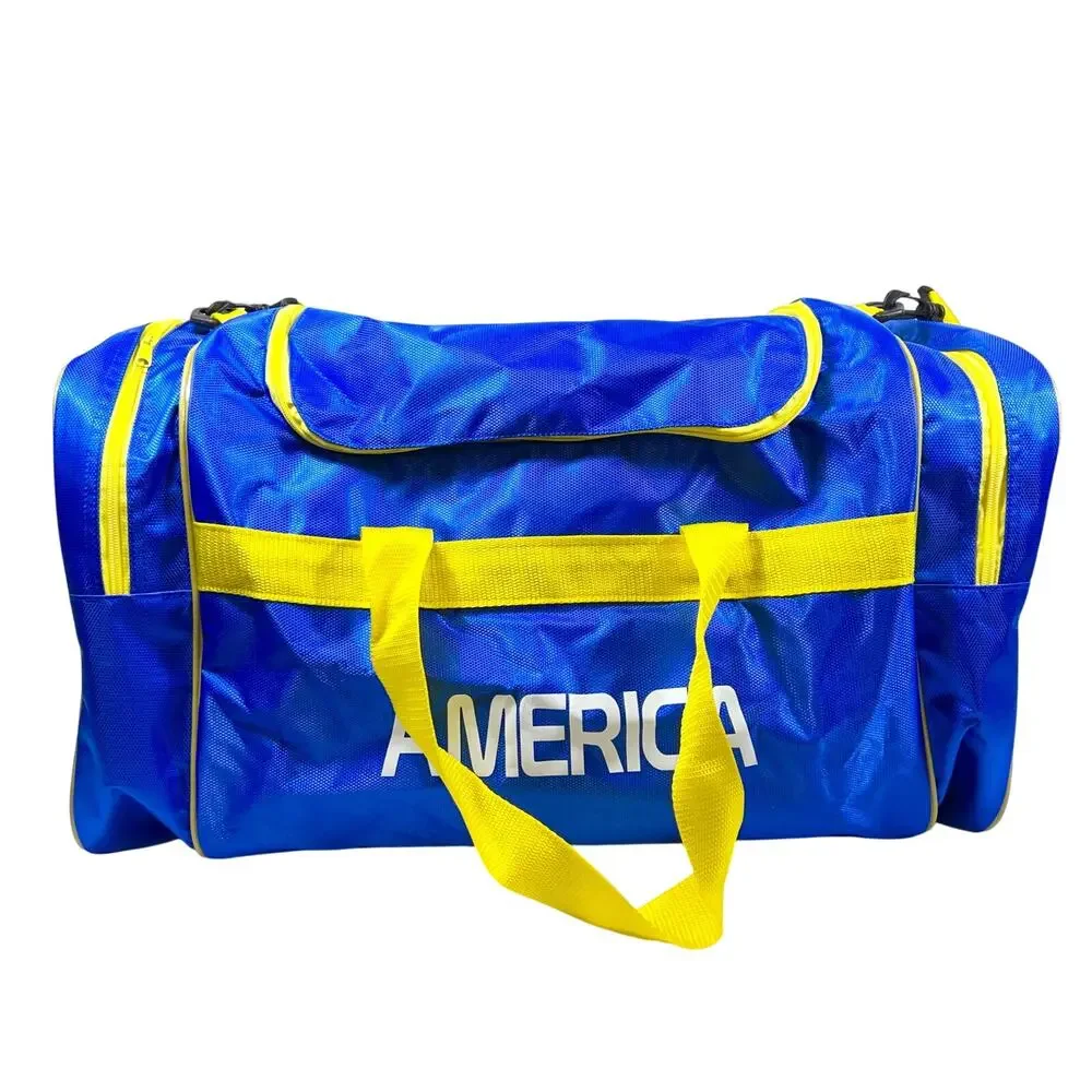 Club America Maleta Deportivo Soccer Duffle Bag Blue Large Gym Sport Travel Bag